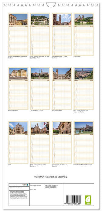 VERONA Historisches Stadtherz (CALVENDO Familienplaner 2026)