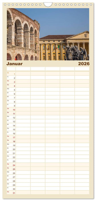 VERONA Historisches Stadtherz (CALVENDO Familienplaner 2026)