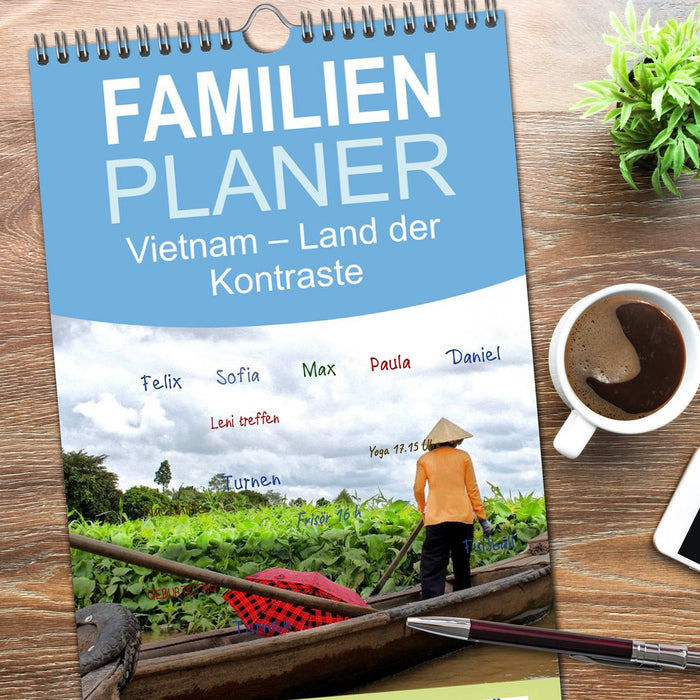 Vietnam – Land der Kontraste 2026 (CALVENDO Familienplaner 2026)