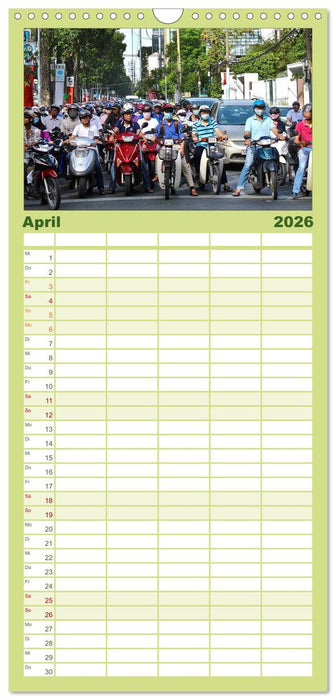 Vietnam – Land der Kontraste 2026 (CALVENDO Familienplaner 2026)