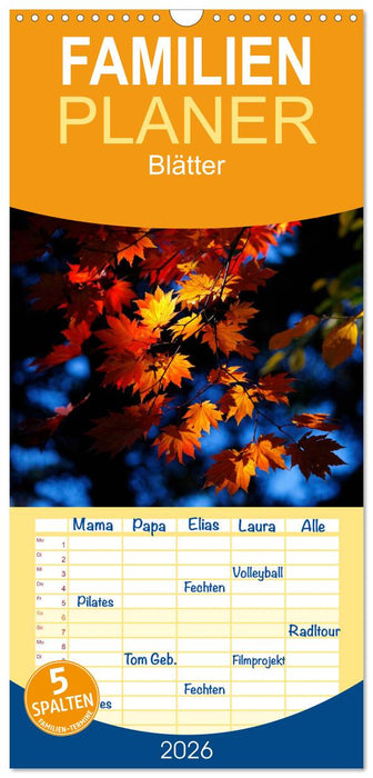 Blätter (CALVENDO Familienplaner 2026)