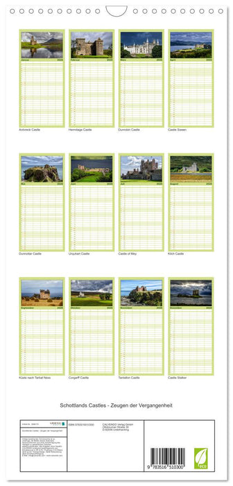 Schottlands Castles - Zeugen der Vergangenheit (CALVENDO Familienplaner 2026)