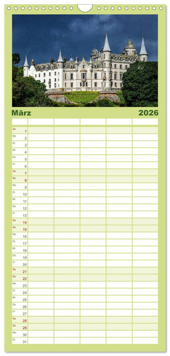 Schottlands Castles - Zeugen der Vergangenheit (CALVENDO Familienplaner 2026)