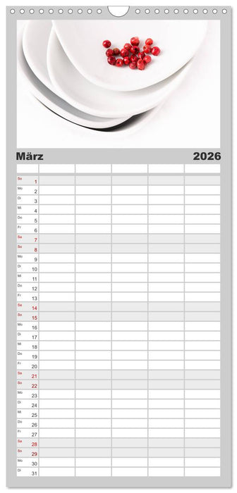 my.LIFESTYLE - Leben in Weiß (CALVENDO Familienplaner 2026)