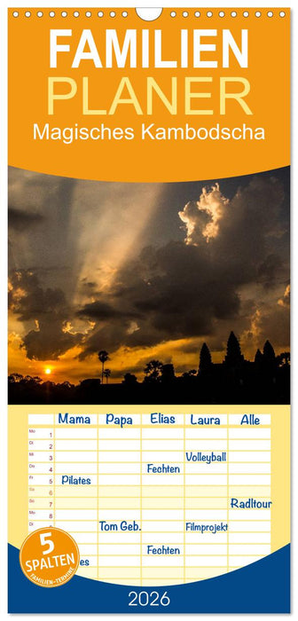 Magisches Kambodscha (CALVENDO Familienplaner 2026)
