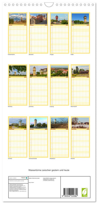 Wassertürme zwischen gestern und heute (CALVENDO Familienplaner 2026)
