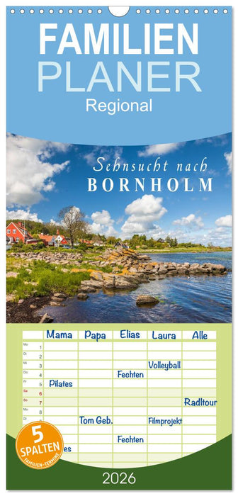 Sehnsucht nach Bornholm (CALVENDO Familienplaner 2026)