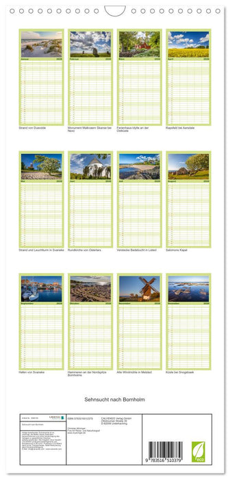 Sehnsucht nach Bornholm (CALVENDO Familienplaner 2026)