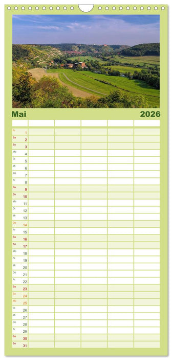 Saale-Unstrut - Region aus Wein und Stein (CALVENDO Familienplaner 2026)