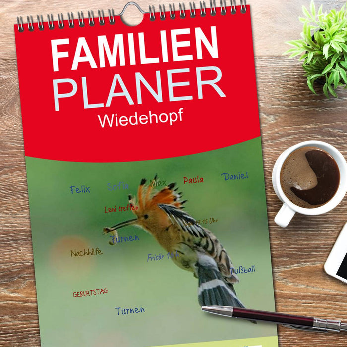 Wiedehopf (CALVENDO Familienplaner 2026)