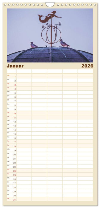 Blick auf Borkum (CALVENDO Familienplaner 2026)