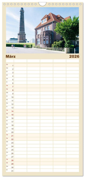 Blick auf Borkum (CALVENDO Familienplaner 2026)