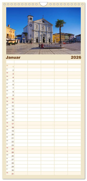 Friaul-Julisch Venetien - zwischen Alpen und Adria (CALVENDO Familienplaner 2026)