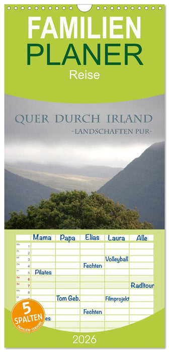 Quer durch Irland - Landschaften pur (CALVENDO Familienplaner 2026)