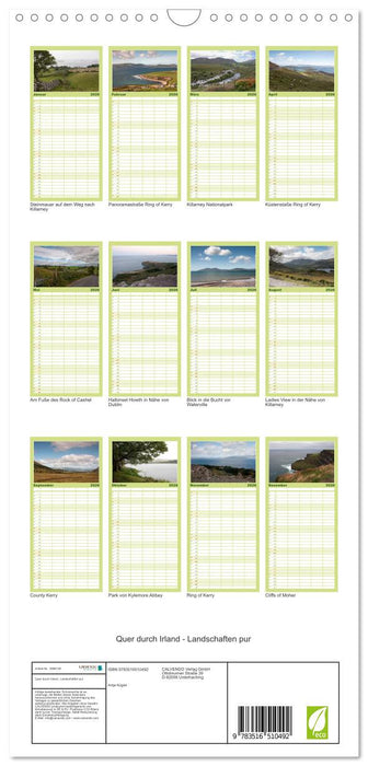 Quer durch Irland - Landschaften pur (CALVENDO Familienplaner 2026)