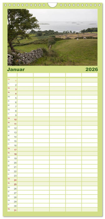 Quer durch Irland - Landschaften pur (CALVENDO Familienplaner 2026)