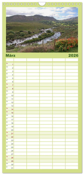 Quer durch Irland - Landschaften pur (CALVENDO Familienplaner 2026)