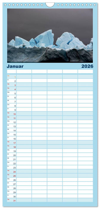 GRÖNLAND - EISIGE MOMENTE (CALVENDO Familienplaner 2026)