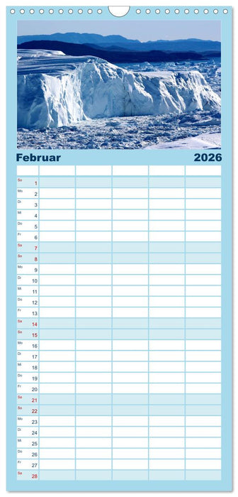 GRÖNLAND - EISIGE MOMENTE (CALVENDO Familienplaner 2026)