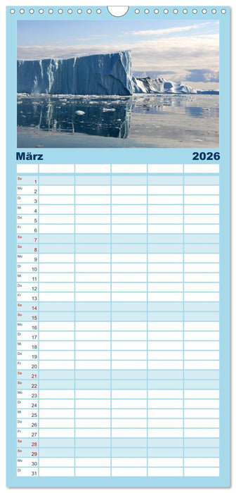 GRÖNLAND - EISIGE MOMENTE (CALVENDO Familienplaner 2026)