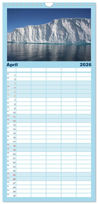 GRÖNLAND - EISIGE MOMENTE (CALVENDO Familienplaner 2026)