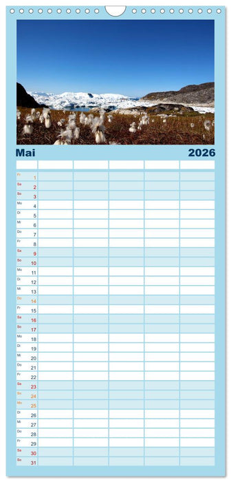 GRÖNLAND - EISIGE MOMENTE (CALVENDO Familienplaner 2026)