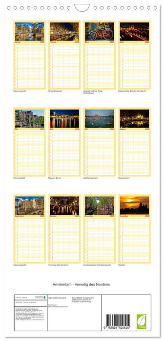 Amsterdam - Venedig des Nordens (CALVENDO Familienplaner 2026)