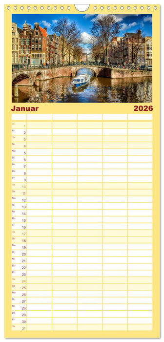 Amsterdam - Venedig des Nordens (CALVENDO Familienplaner 2026)