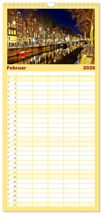 Amsterdam - Venedig des Nordens (CALVENDO Familienplaner 2026)