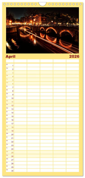 Amsterdam - Venedig des Nordens (CALVENDO Familienplaner 2026)