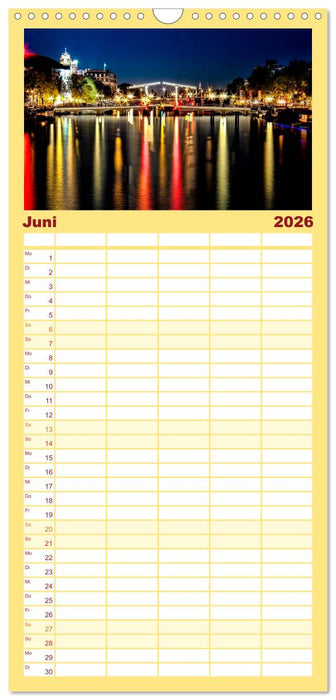 Amsterdam - Venedig des Nordens (CALVENDO Familienplaner 2026)