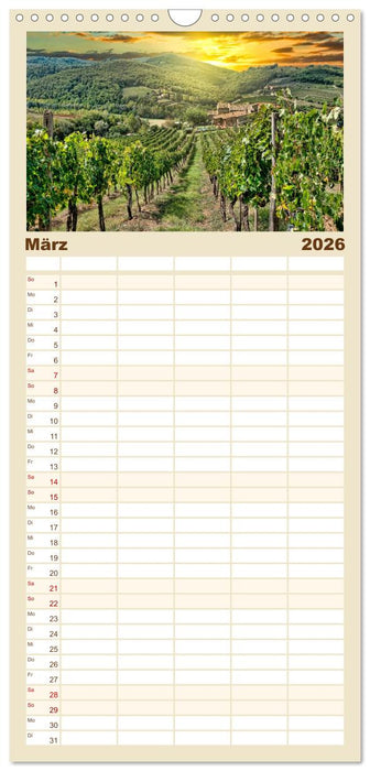 Bühne frei für die Toskana (CALVENDO Familienplaner 2026)