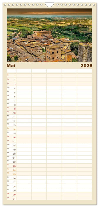 Bühne frei für die Toskana (CALVENDO Familienplaner 2026)