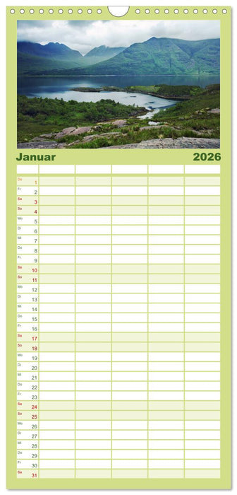 Schottland, Atemberaubender Norden (CALVENDO Familienplaner 2026)