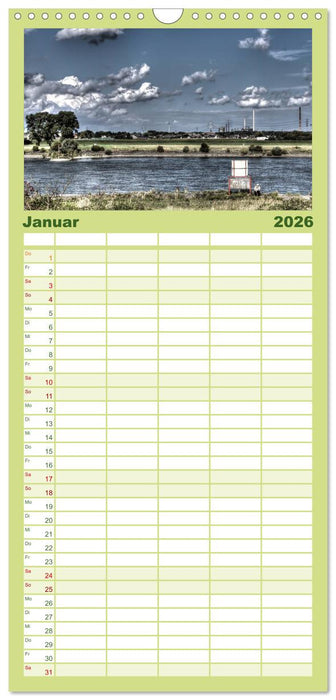 Duisburg am Rhein - R(h)einblicke (CALVENDO Familienplaner 2026)