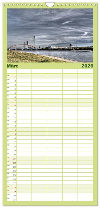 Duisburg am Rhein - R(h)einblicke (CALVENDO Familienplaner 2026)