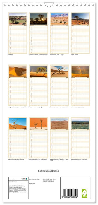 Lichterfülltes Namibia (CALVENDO Familienplaner 2026)