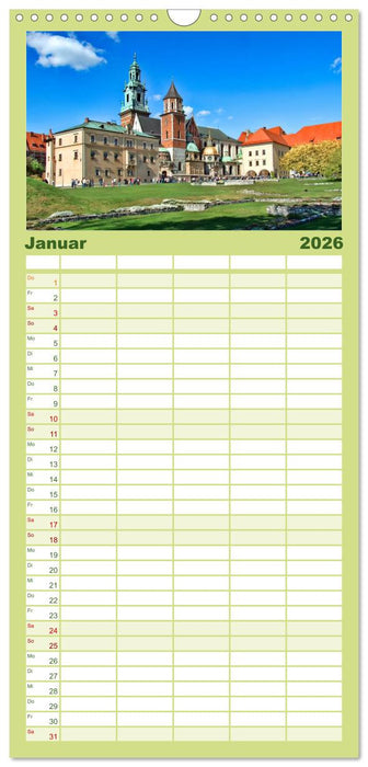 Krakau - das polnische Florenz (CALVENDO Familienplaner 2026)