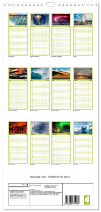 Gewaltige Natur - bedrohlich und schön (CALVENDO Familienplaner 2026)