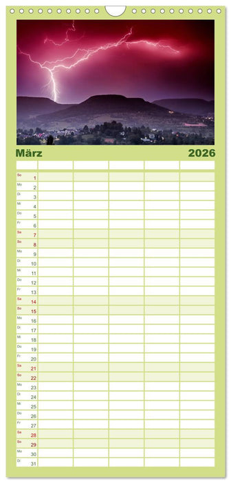 Gewaltige Natur - bedrohlich und schön (CALVENDO Familienplaner 2026)