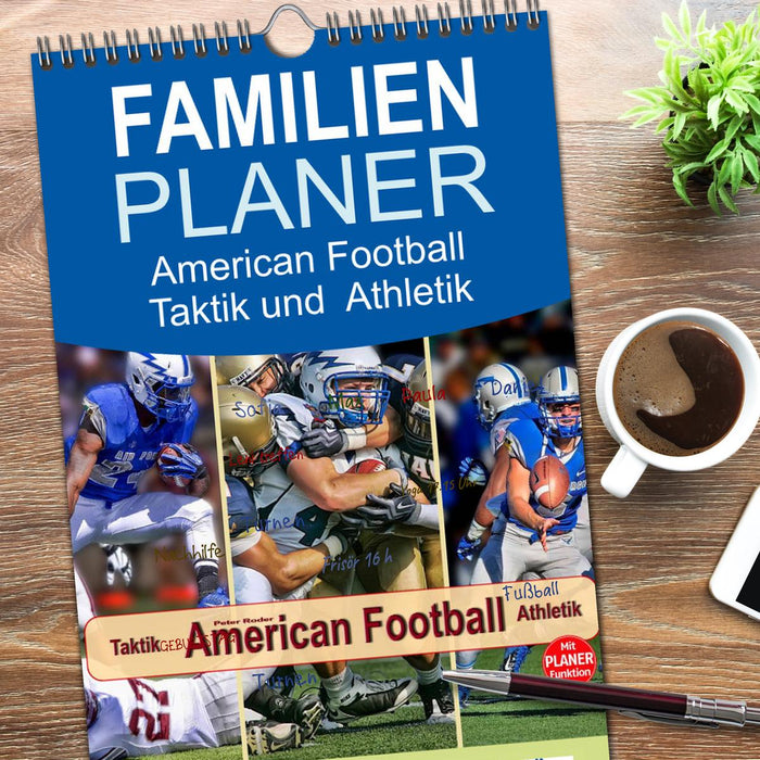 American Football - Taktik und Athletik (CALVENDO Familienplaner 2026)