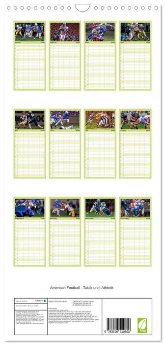 American Football - Taktik und Athletik (CALVENDO Familienplaner 2026)