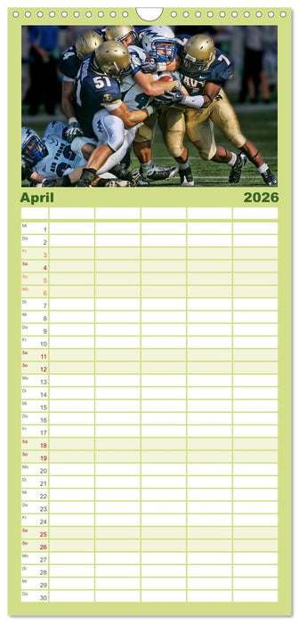 American Football - Taktik und Athletik (CALVENDO Familienplaner 2026)