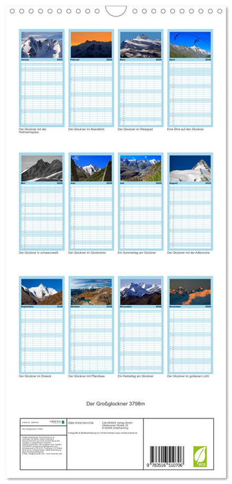 Der Großglockner 3798m (CALVENDO Familienplaner 2026)