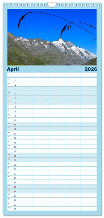 Der Großglockner 3798m (CALVENDO Familienplaner 2026)