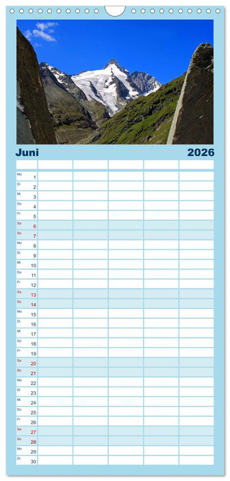 Der Großglockner 3798m (CALVENDO Familienplaner 2026)