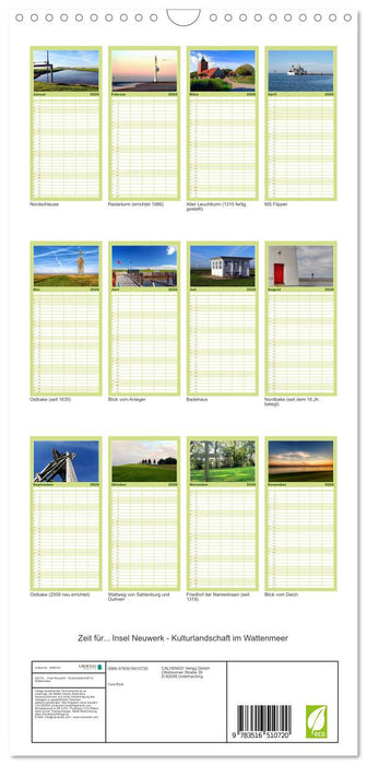 Zeit für... Insel Neuwerk - Kulturlandschaft im Wattenmeer (CALVENDO Familienplaner 2026)