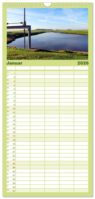 Zeit für... Insel Neuwerk - Kulturlandschaft im Wattenmeer (CALVENDO Familienplaner 2026)