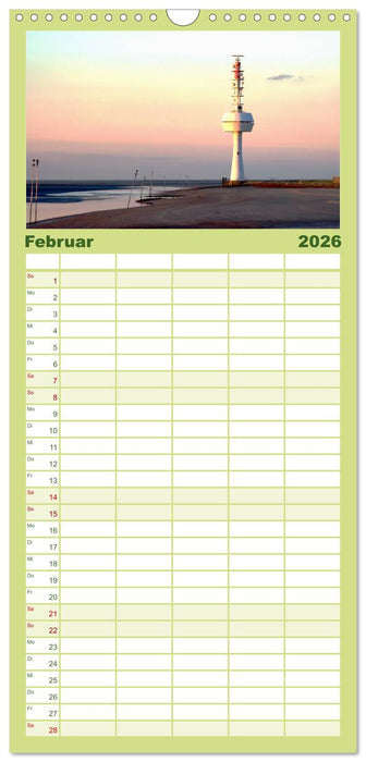 Zeit für... Insel Neuwerk - Kulturlandschaft im Wattenmeer (CALVENDO Familienplaner 2026)