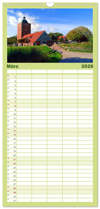 Zeit für... Insel Neuwerk - Kulturlandschaft im Wattenmeer (CALVENDO Familienplaner 2026)